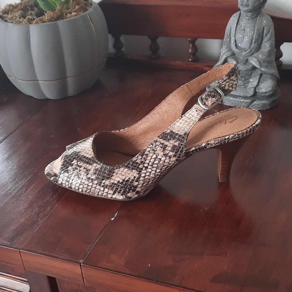 Snakeprint pumps